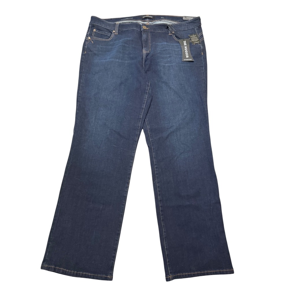 NWT Liverpool The Hugger Straight Leg Jeans Dark Wash Plus Size 20W Denim